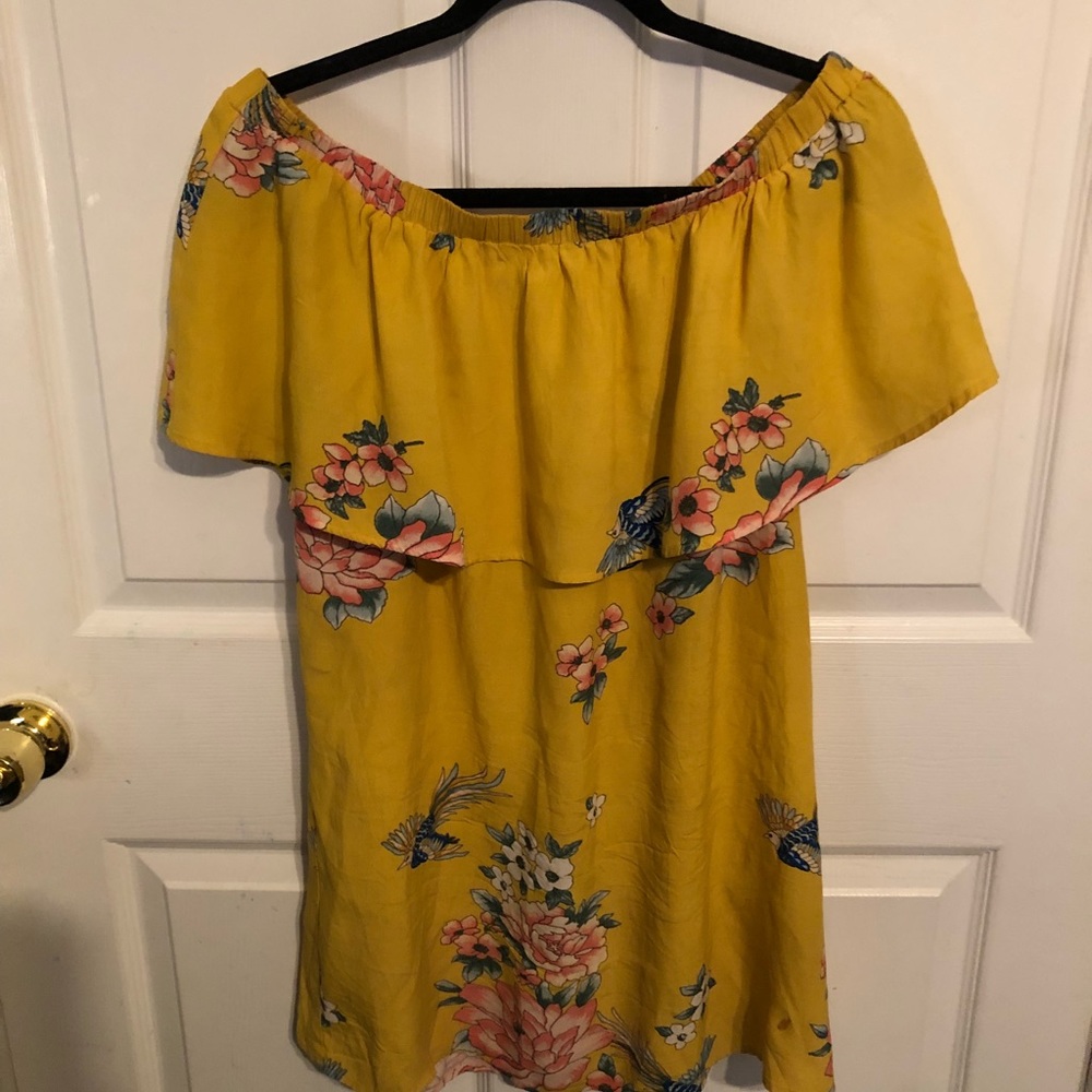 Forever 21 Floral Off-the-Shoulder Dress